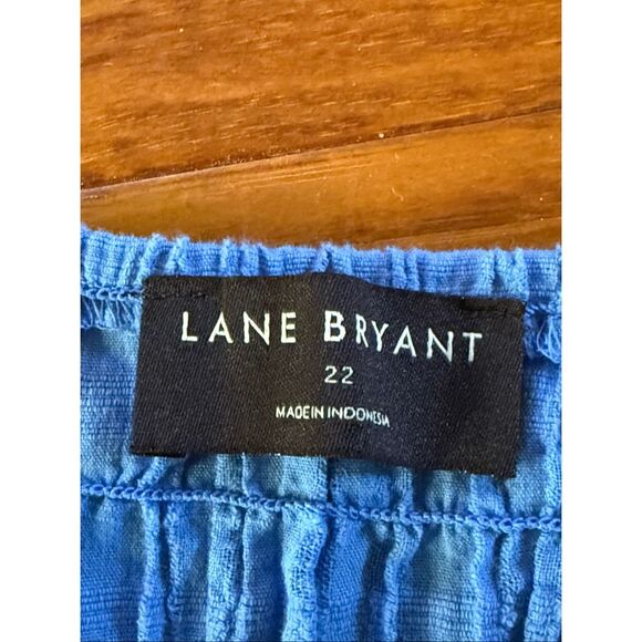 LANE BRYANT REGATTA BLUE SLEEVELESS V-NECK BUTTON FRONT MAXI DRESS SZ 22 - Picture 9 of 10